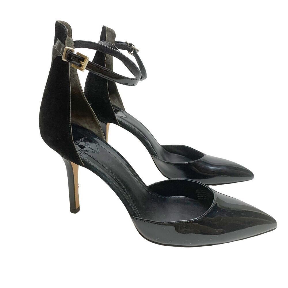 Brian Atwood 8 Mariela Heels Black Patent Leather Point Toe Pump Lane Crawford‎